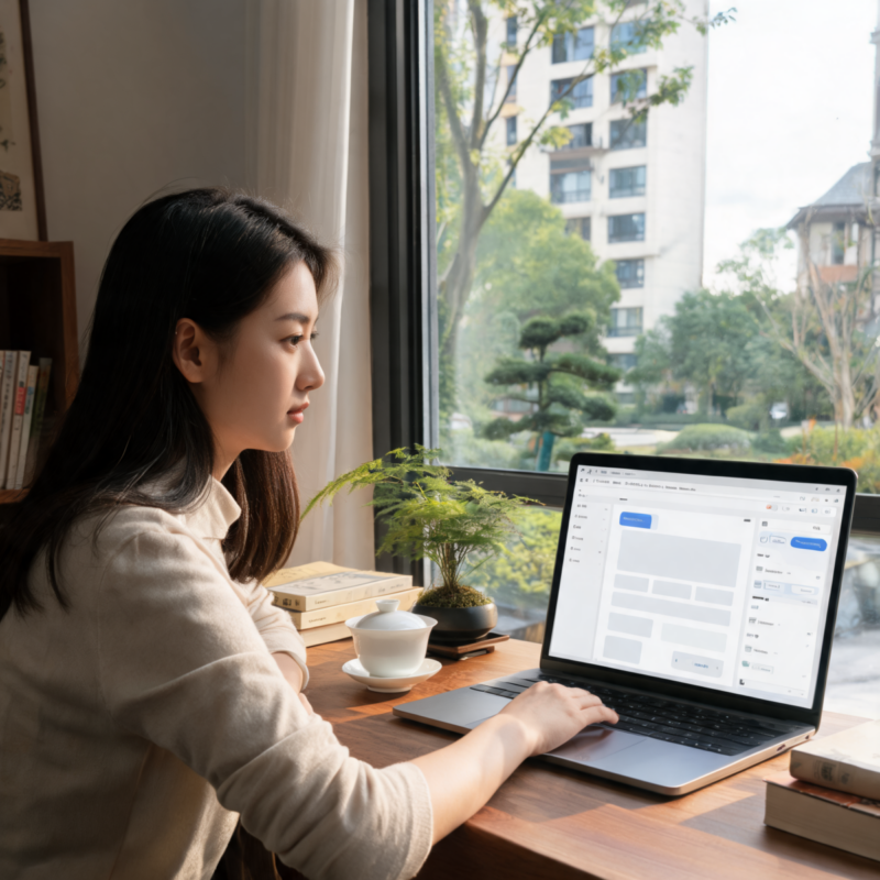 wordpress plugin,ai seo tool,content automation,blog writing，高清晰度，专业摄影品质，大师级构图，自然光或柔光照明，光影层次丰富，画面干净无任何文字字母logo数字，色彩鲜明自然，写实摄影风格，中国本土化真实场景，人物自然不做作，细节精致锐利，独一无二的画面，与其他图片完全不同